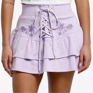 Disney Tangled Lace-Up Tiered‎ Skirt Hot Topic